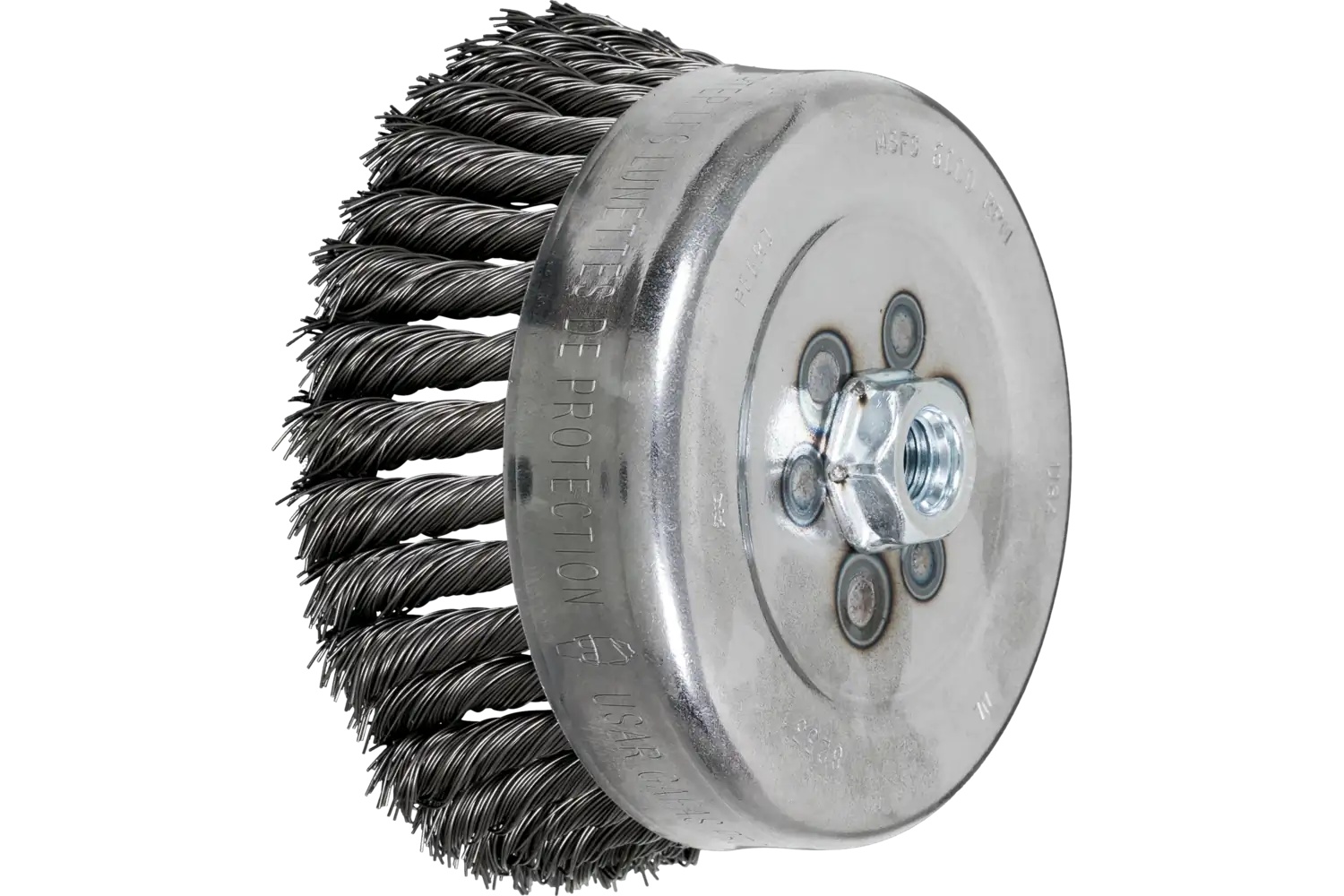 Picture of Pferd Knot Wire Cup Brush 6" Dia. .023 Carbon Steel 5/8-11" Thread